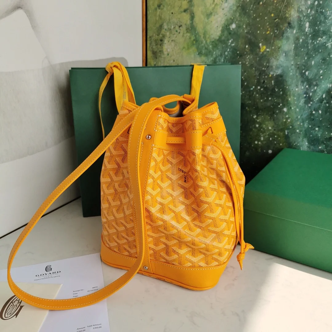 고야드 쁘띠 플로 버킷백 옐로우