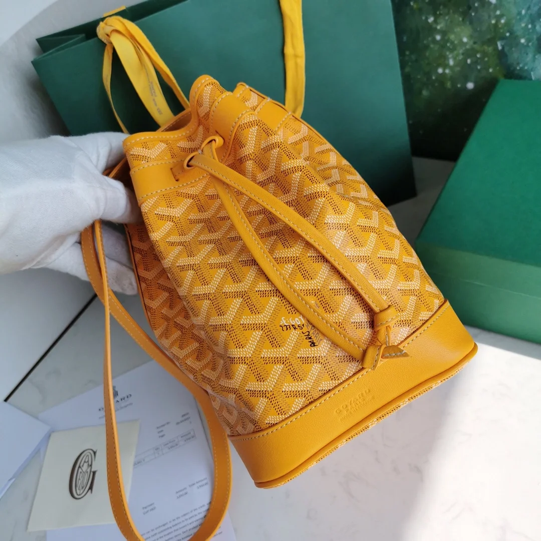 고야드 쁘띠 플로 버킷백 옐로우