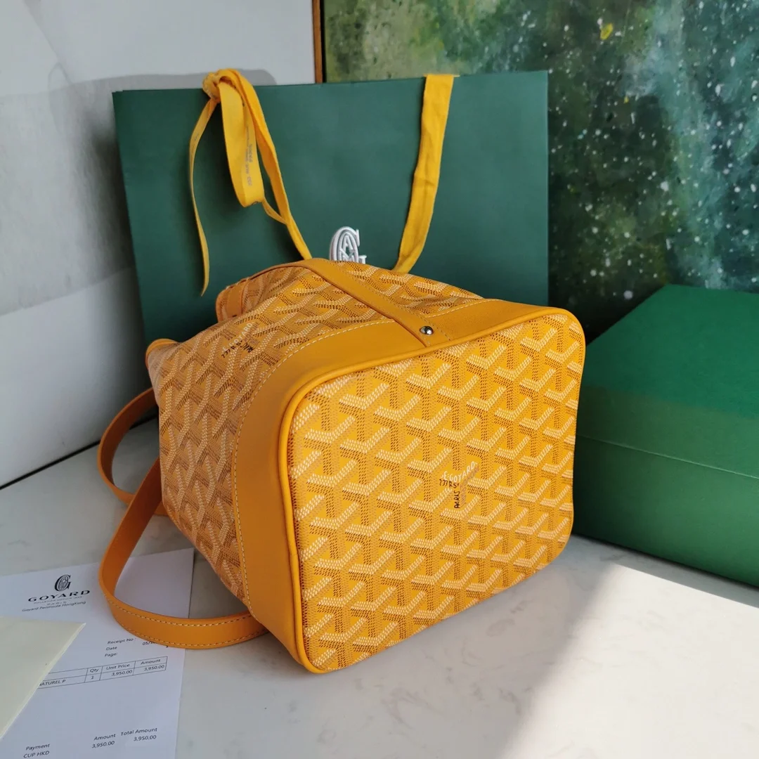 고야드 쁘띠 플로 버킷백 옐로우