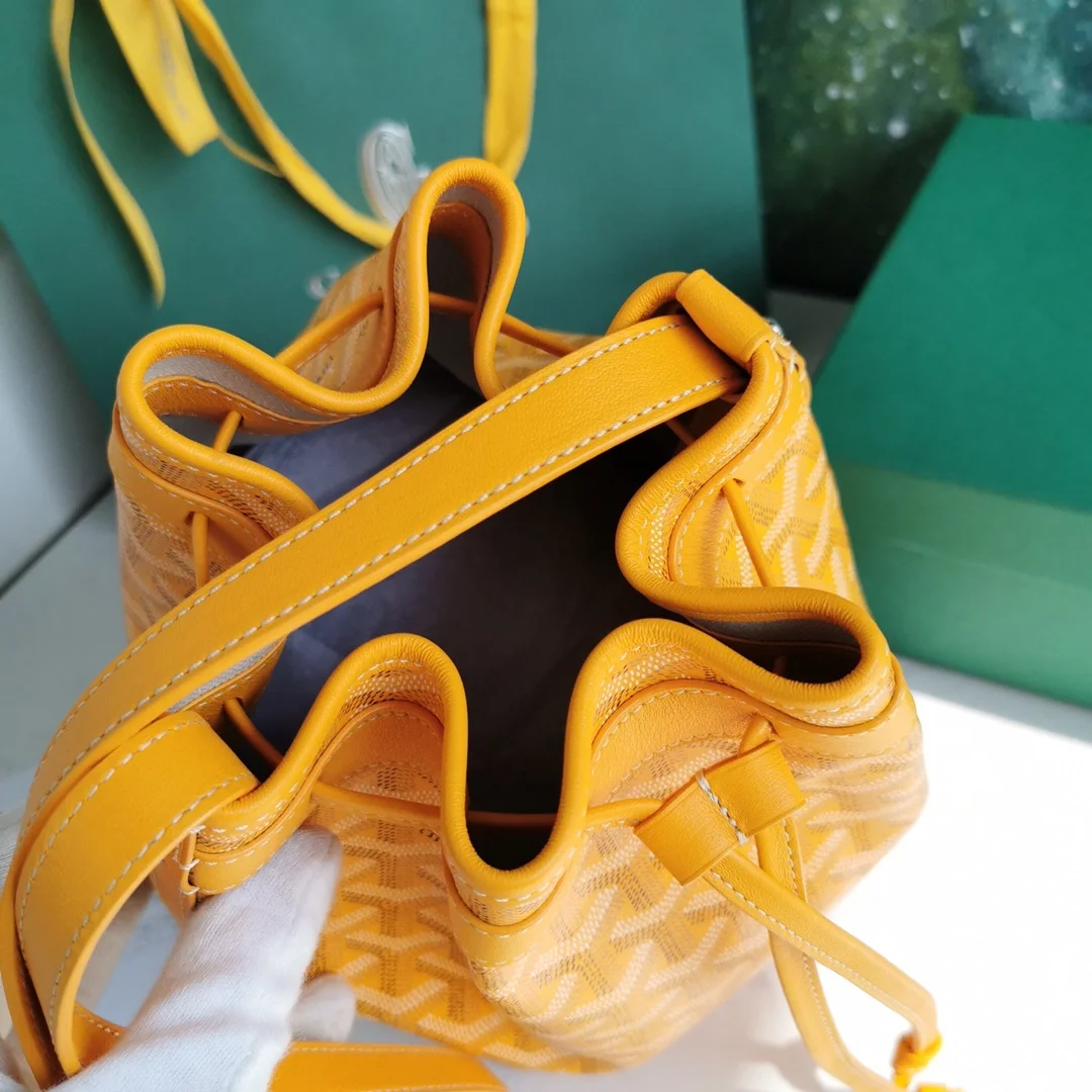 고야드 쁘띠 플로 버킷백 옐로우