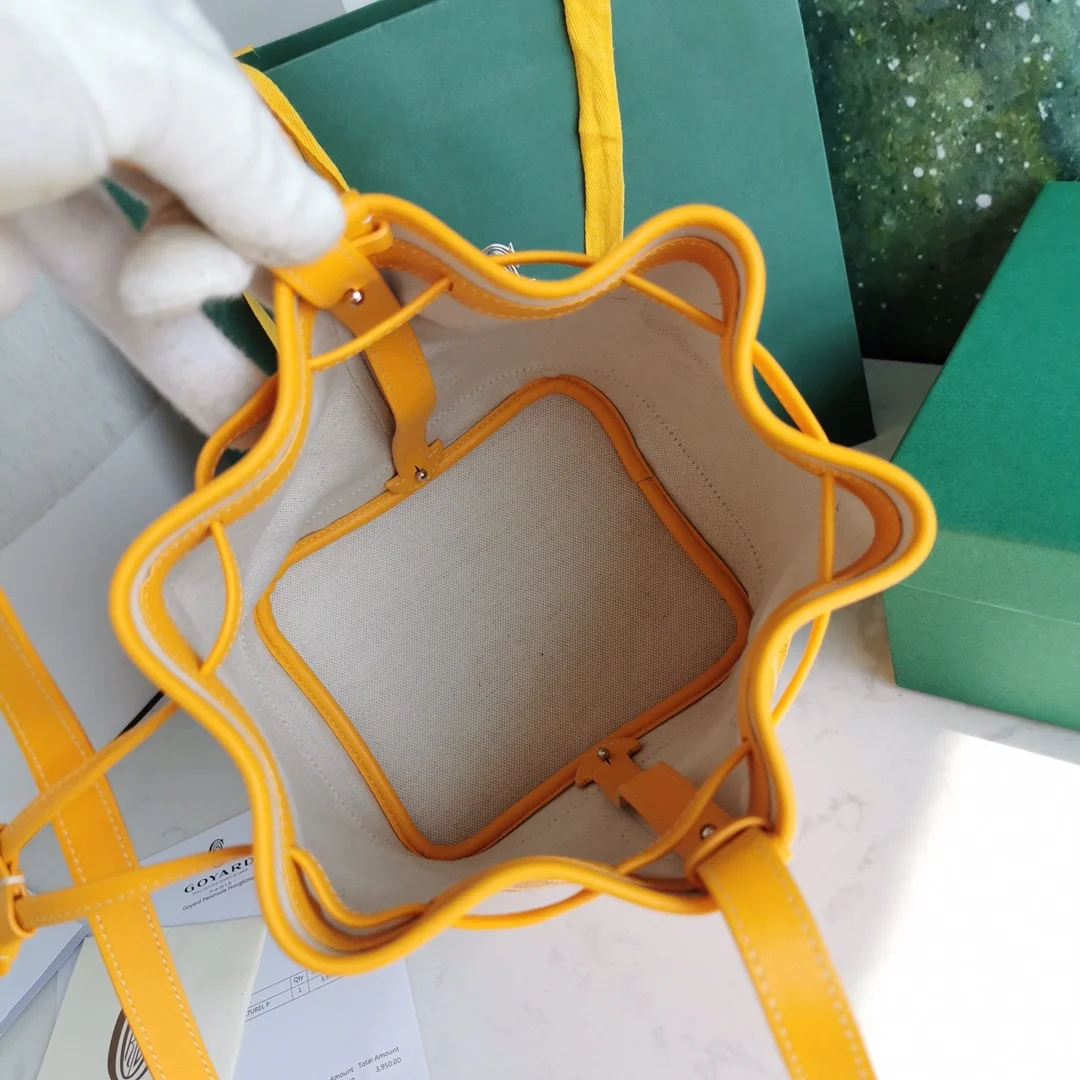 고야드 쁘띠 플로 버킷백 옐로우