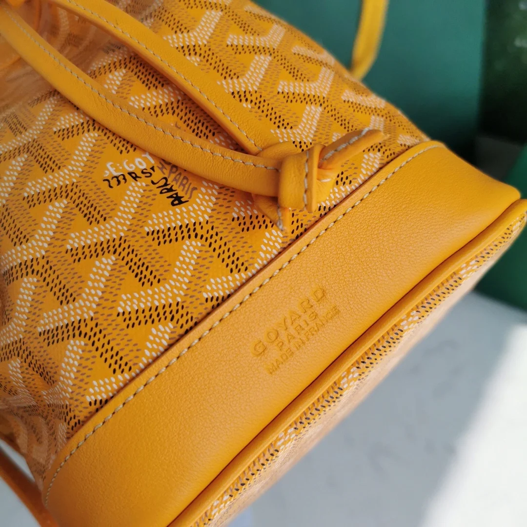 고야드 쁘띠 플로 버킷백 옐로우
