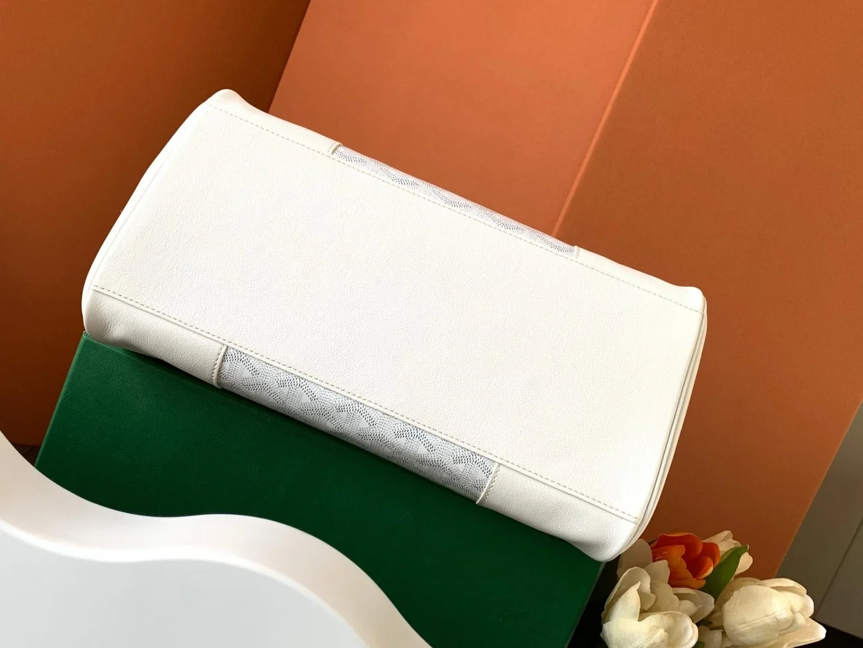 고야드 카바스 사이공 토트백 화이트