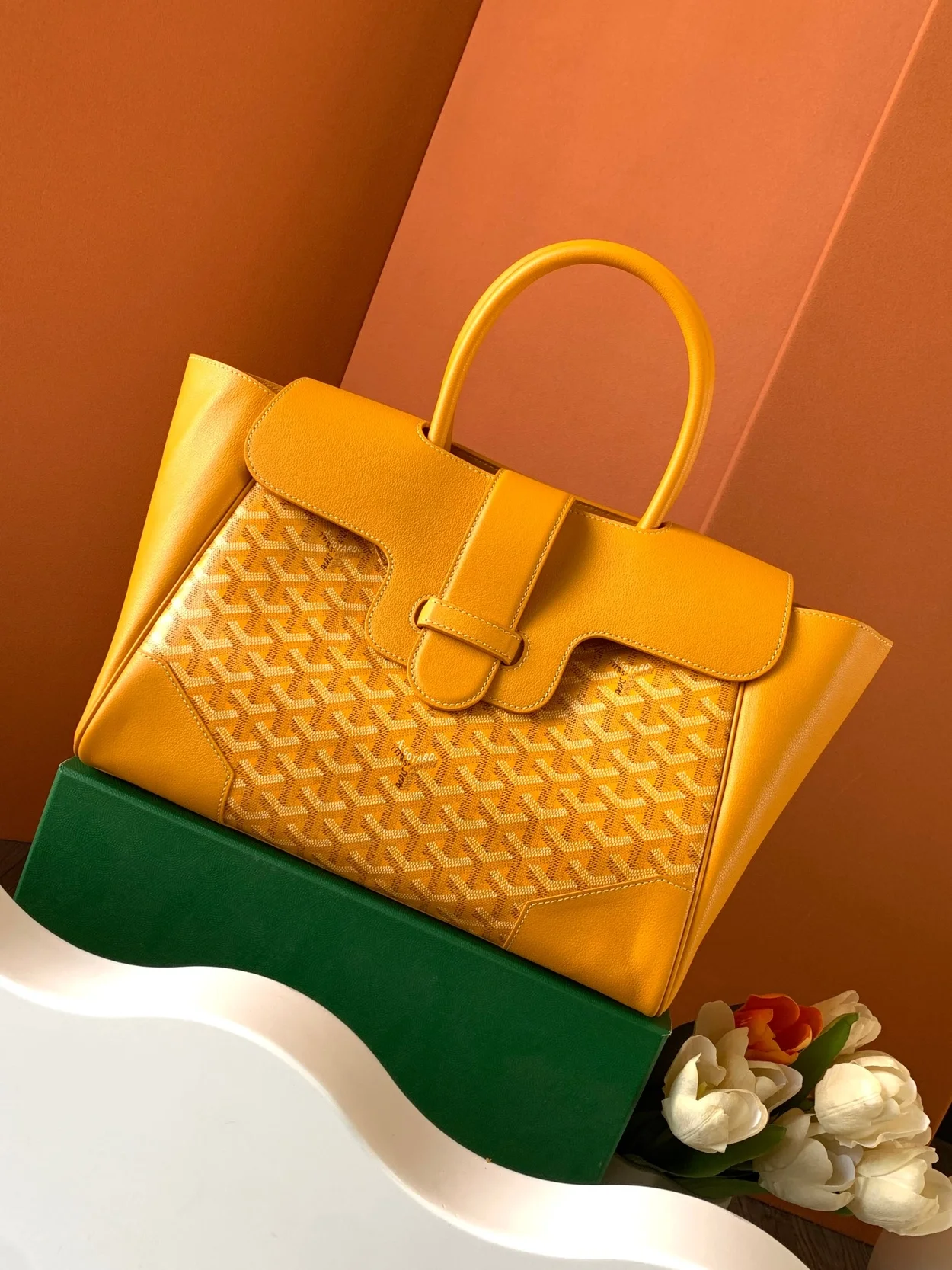 고야드 카바스 사이공 토트백 옐로우