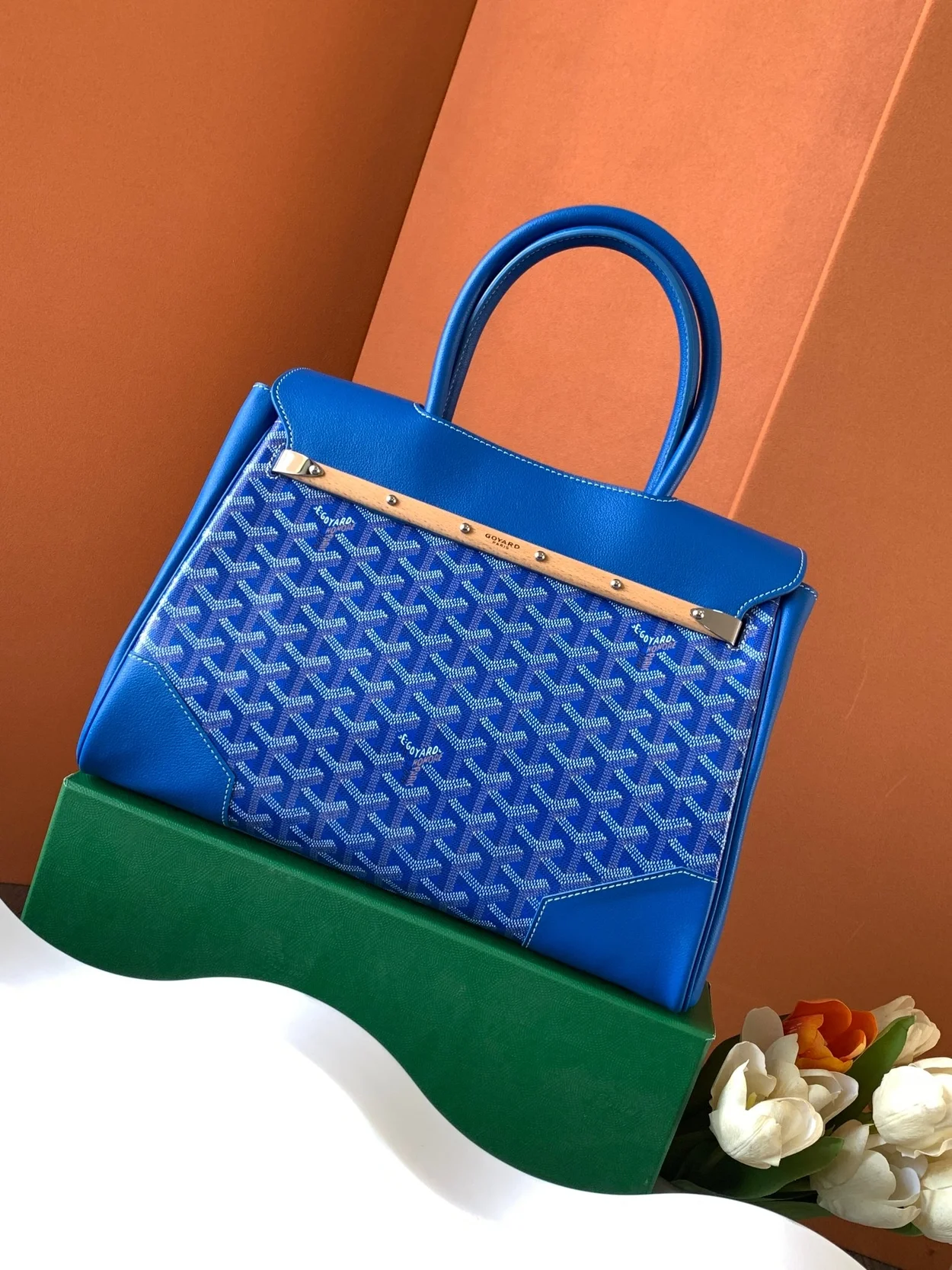 고야드 카바스 사이공 토트백 블루