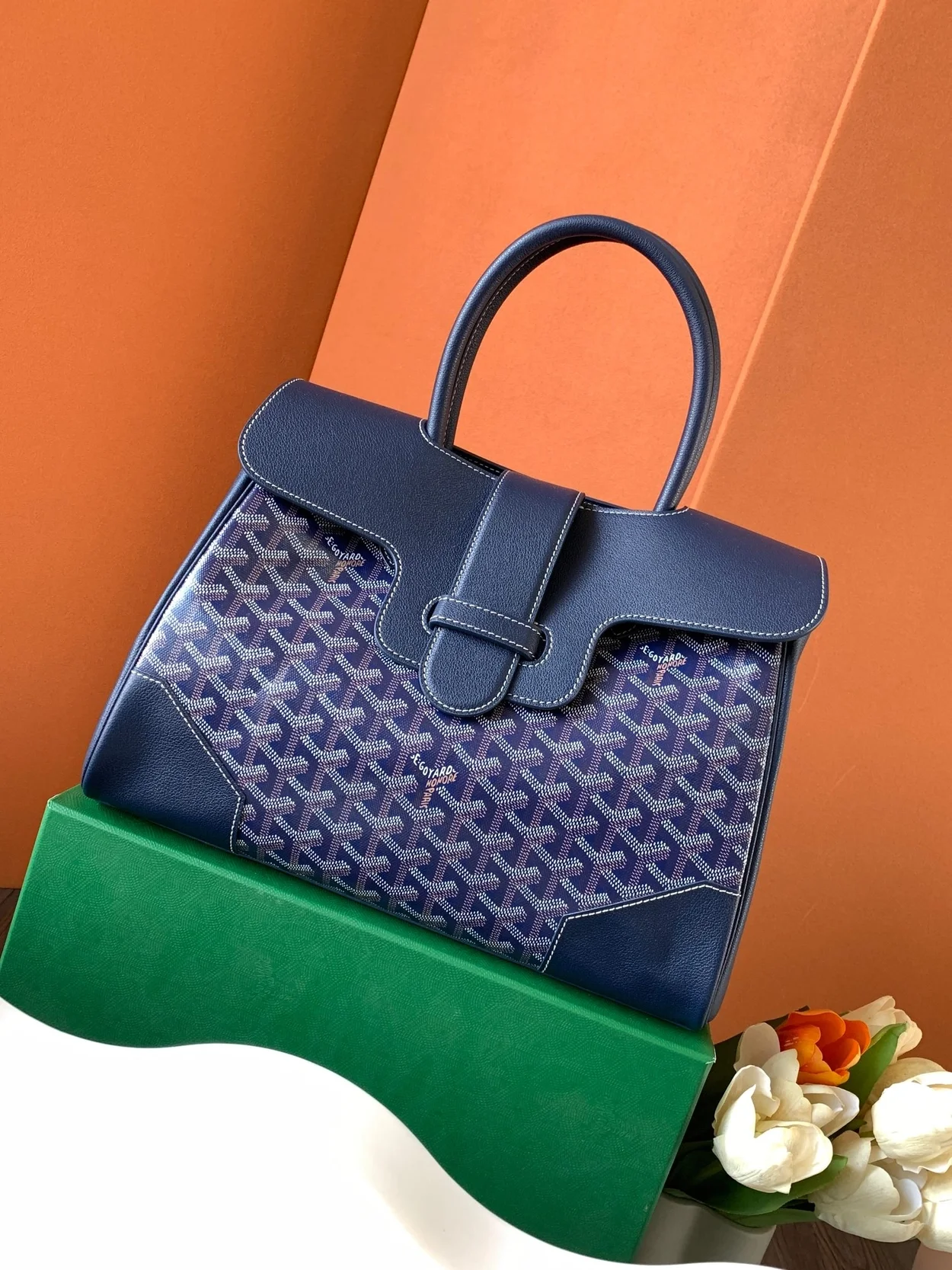 고야드 카바스 사이공 토트백 네이비