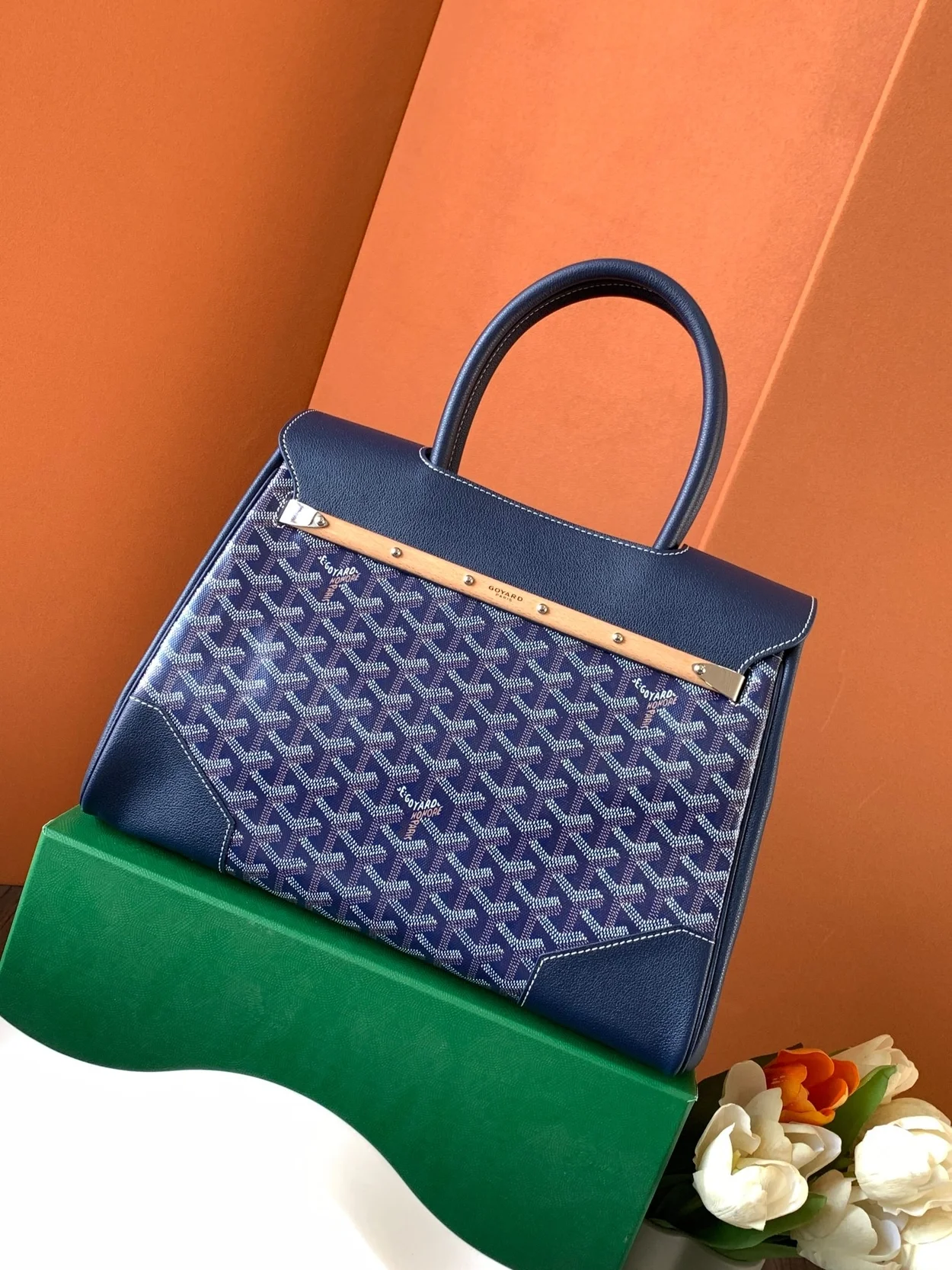 고야드 카바스 사이공 토트백 네이비