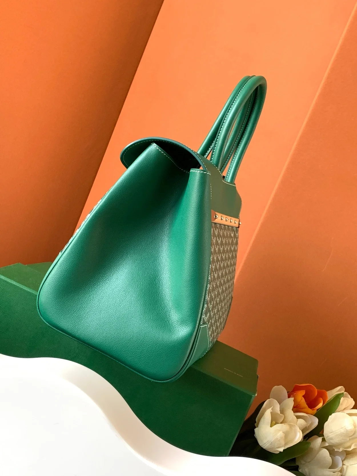 고야드 카바스 사이공 토트백 그린