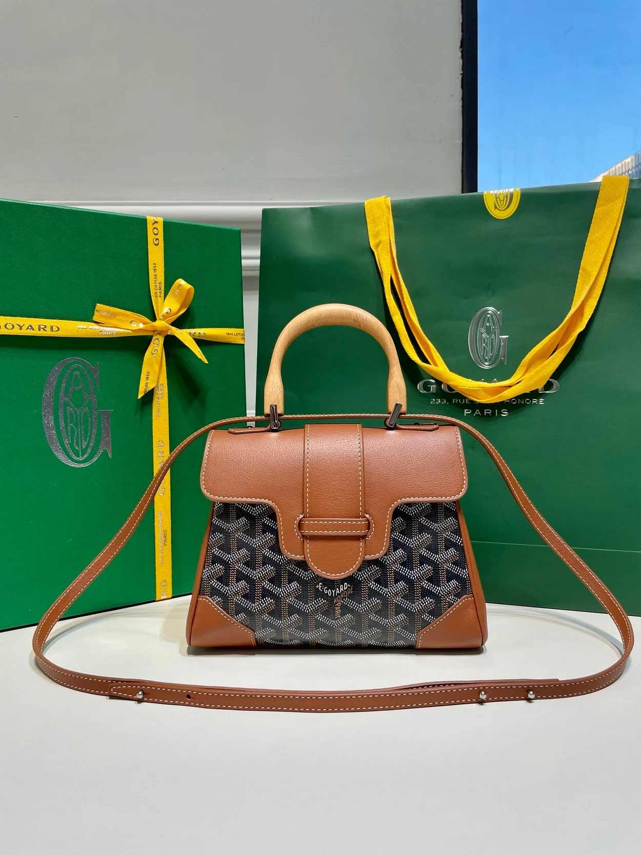 고야드 소프트 사이공 미니백 탄