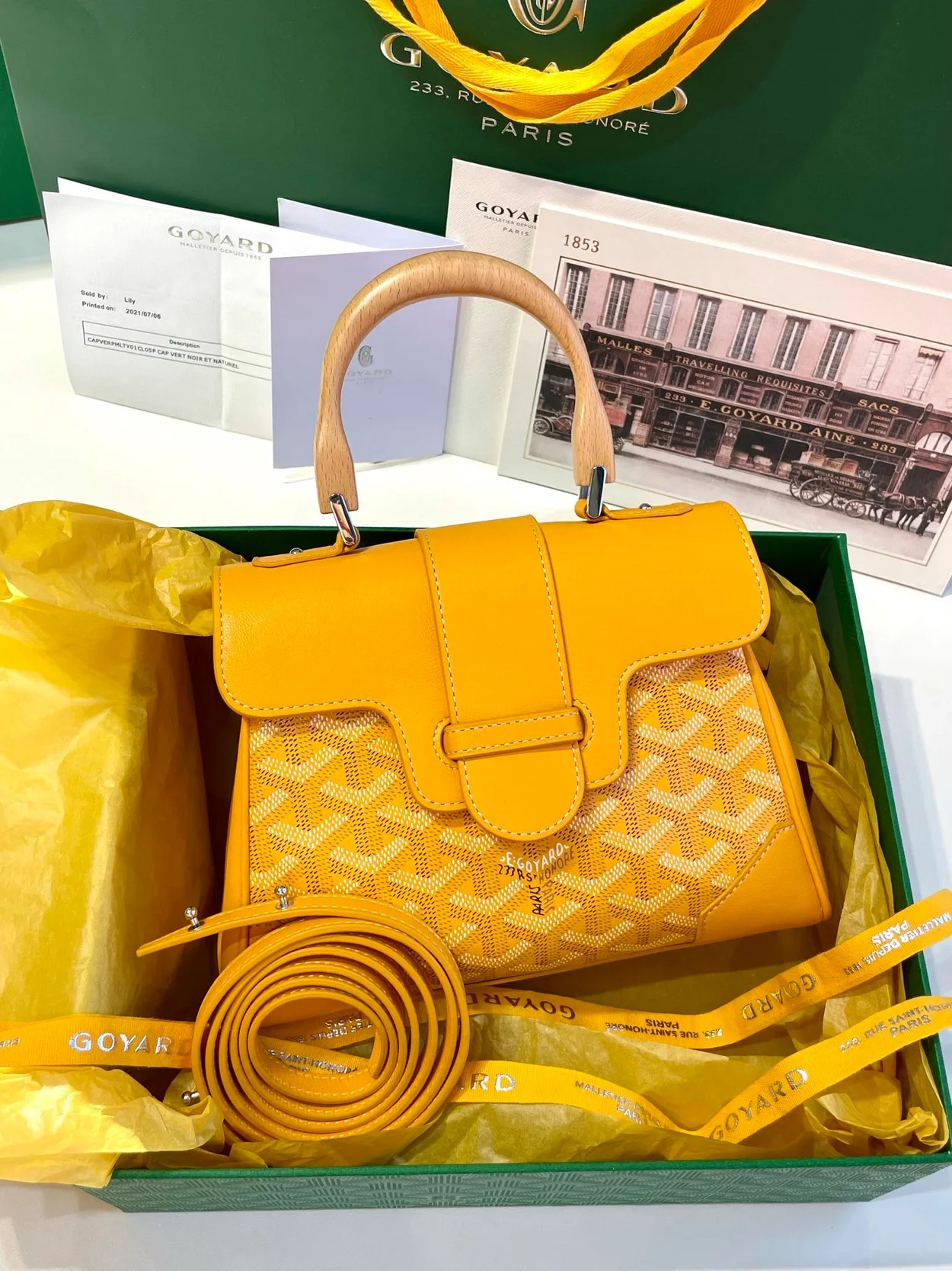 고야드 소프트 사이공 미니백 옐로우