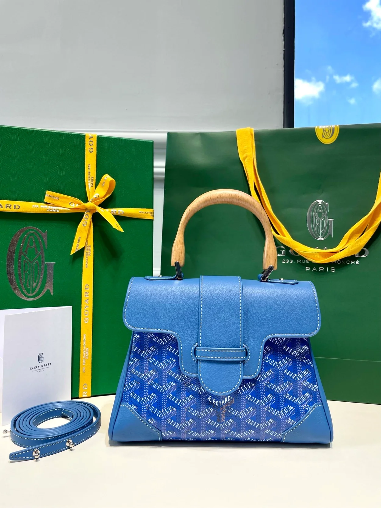 고야드 소프트 사이공 미니백 블루