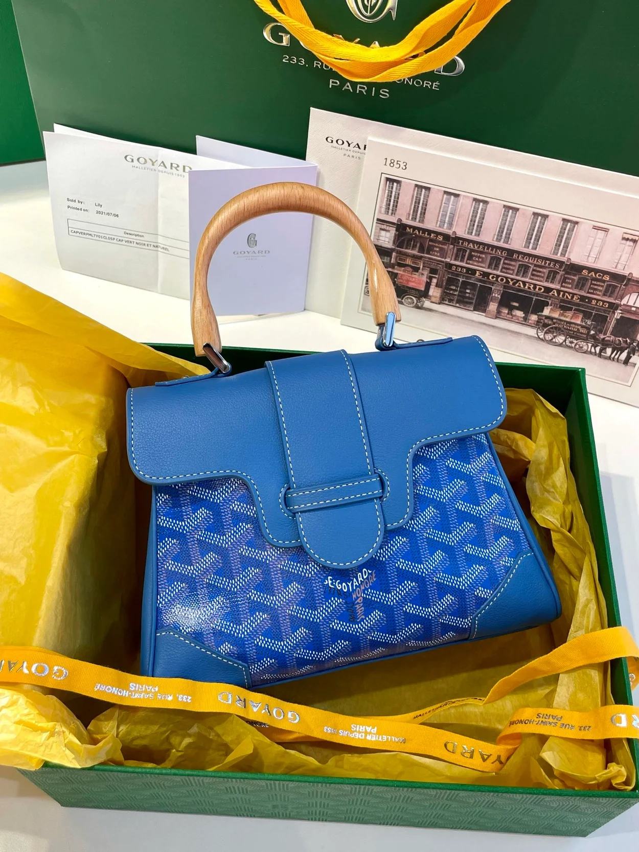 고야드 소프트 사이공 미니백 블루