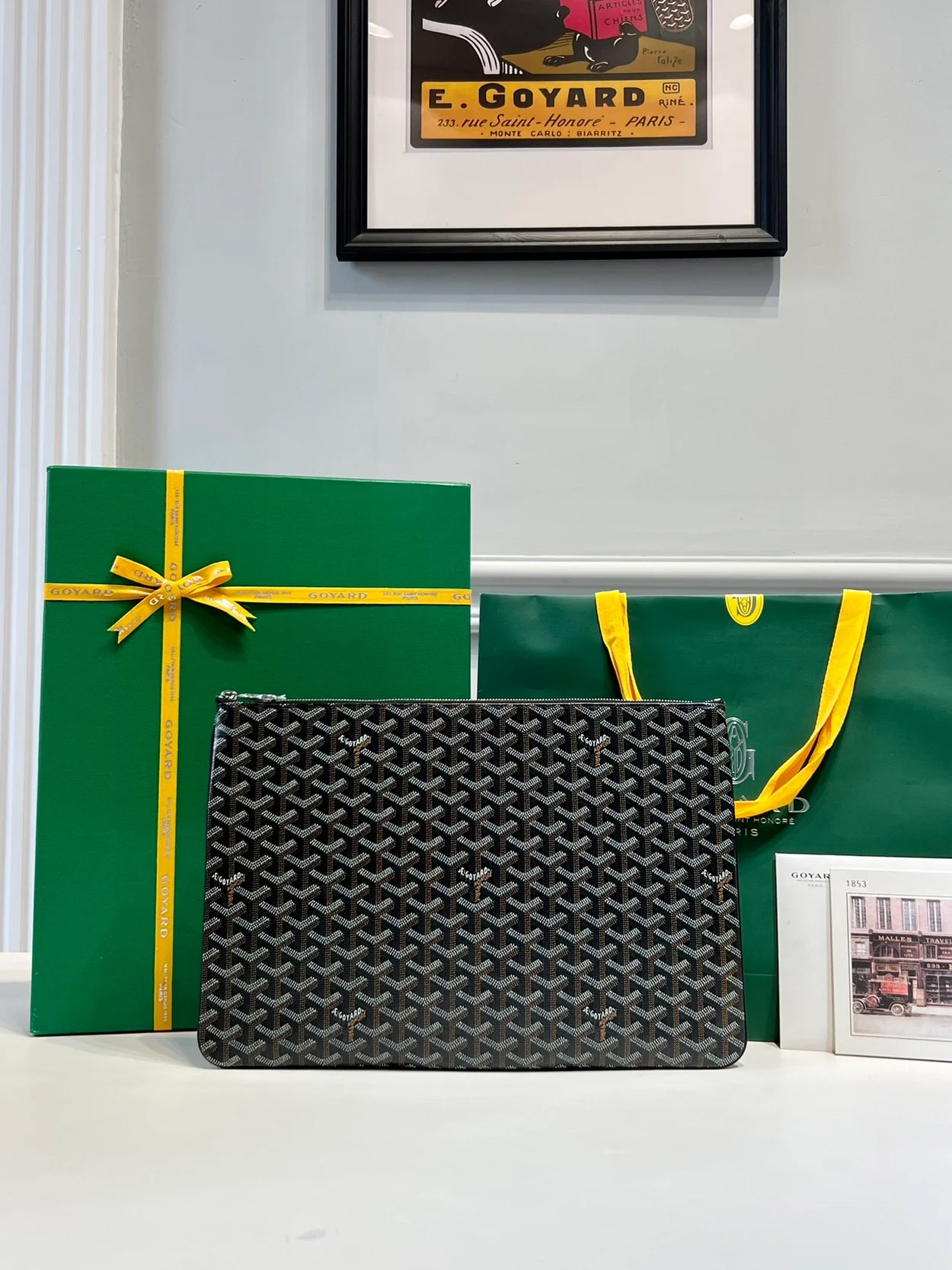 고야드 세나 클러치 MGM 블랙