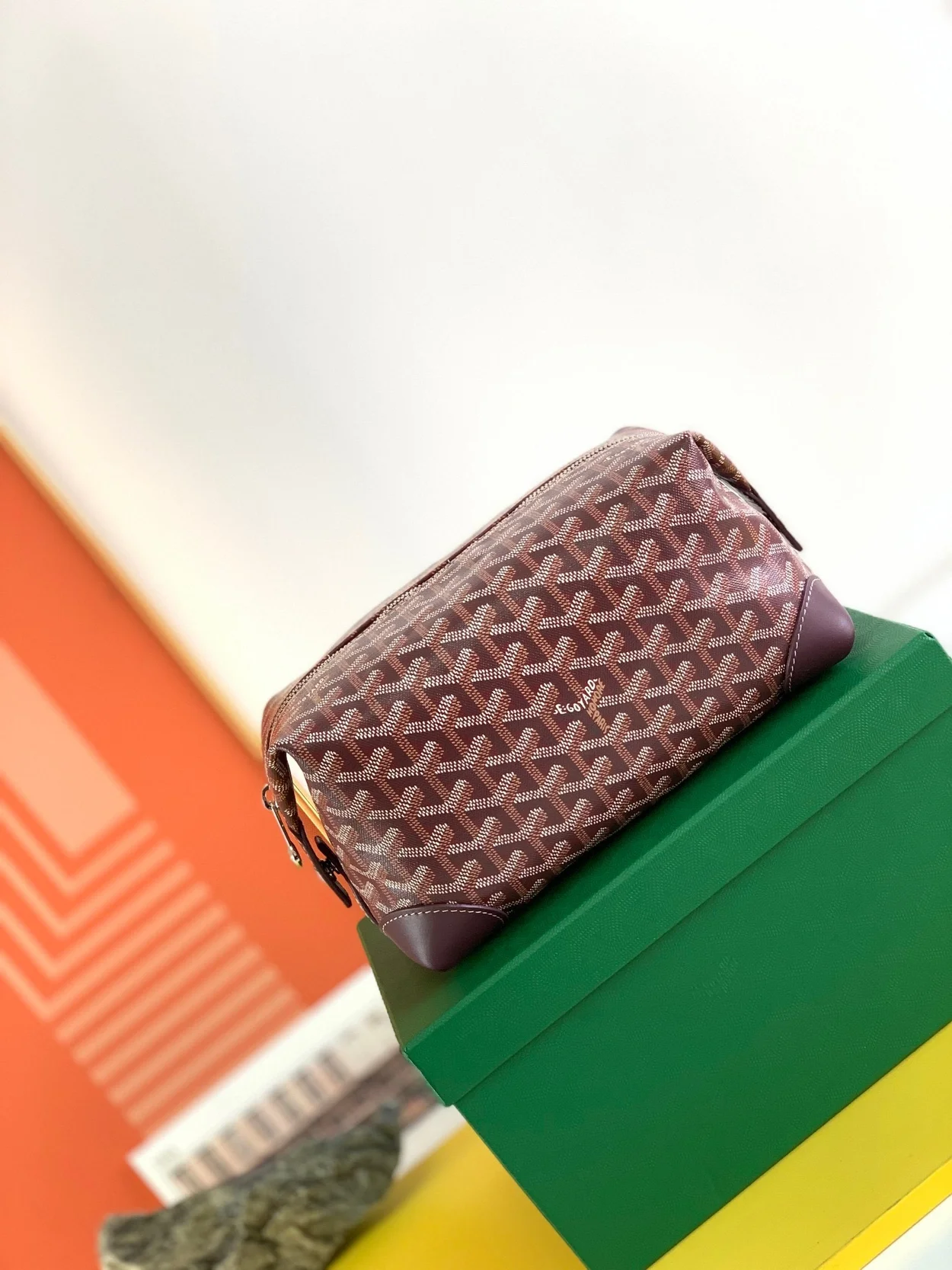 고야드 볼링 25 클러치 버건디