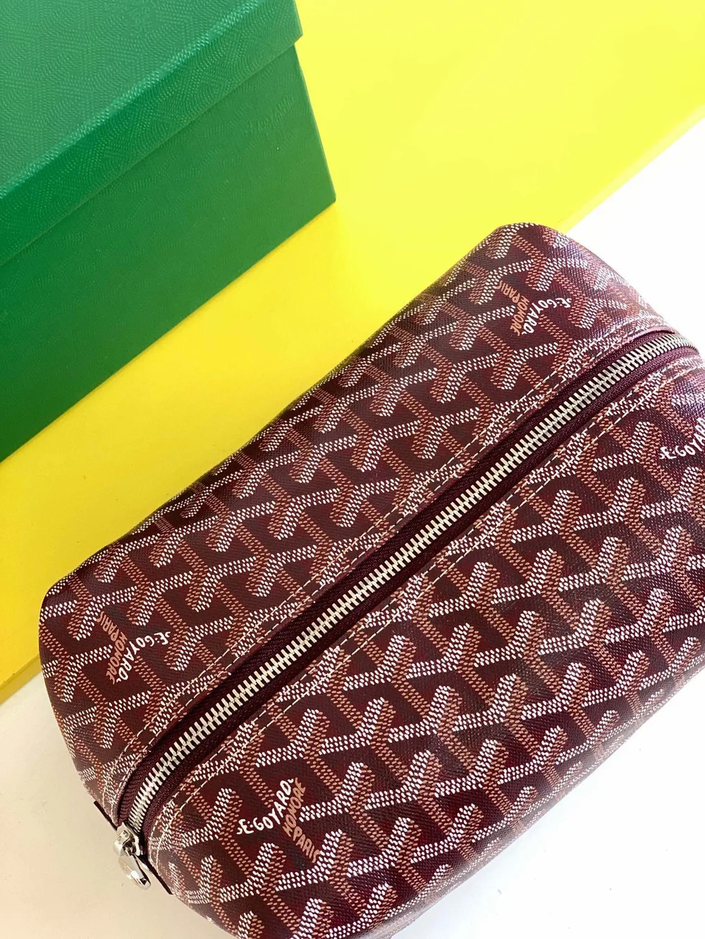 고야드 볼링 25 클러치 버건디