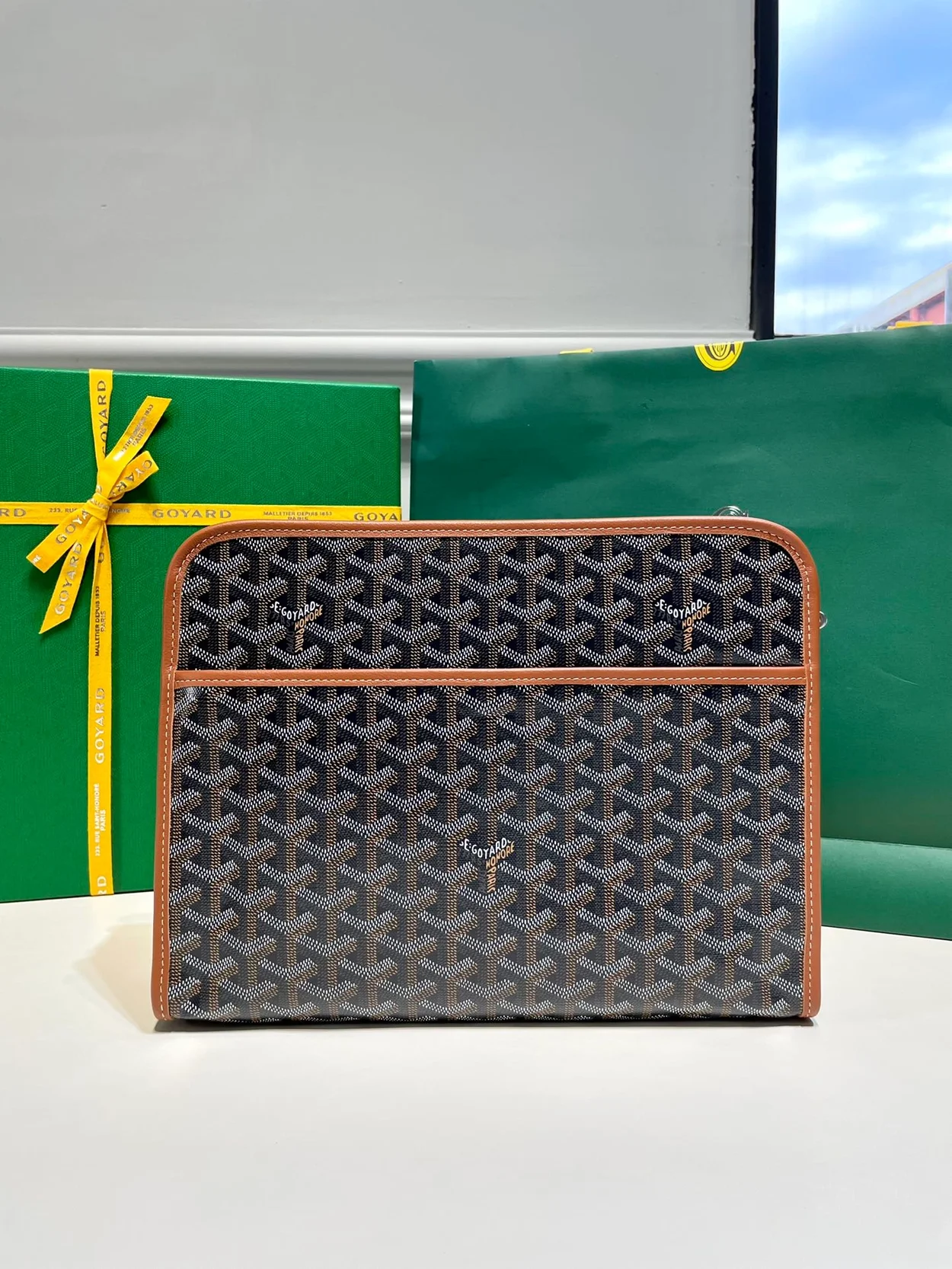 고야드 쥬방스 백 GM 탄