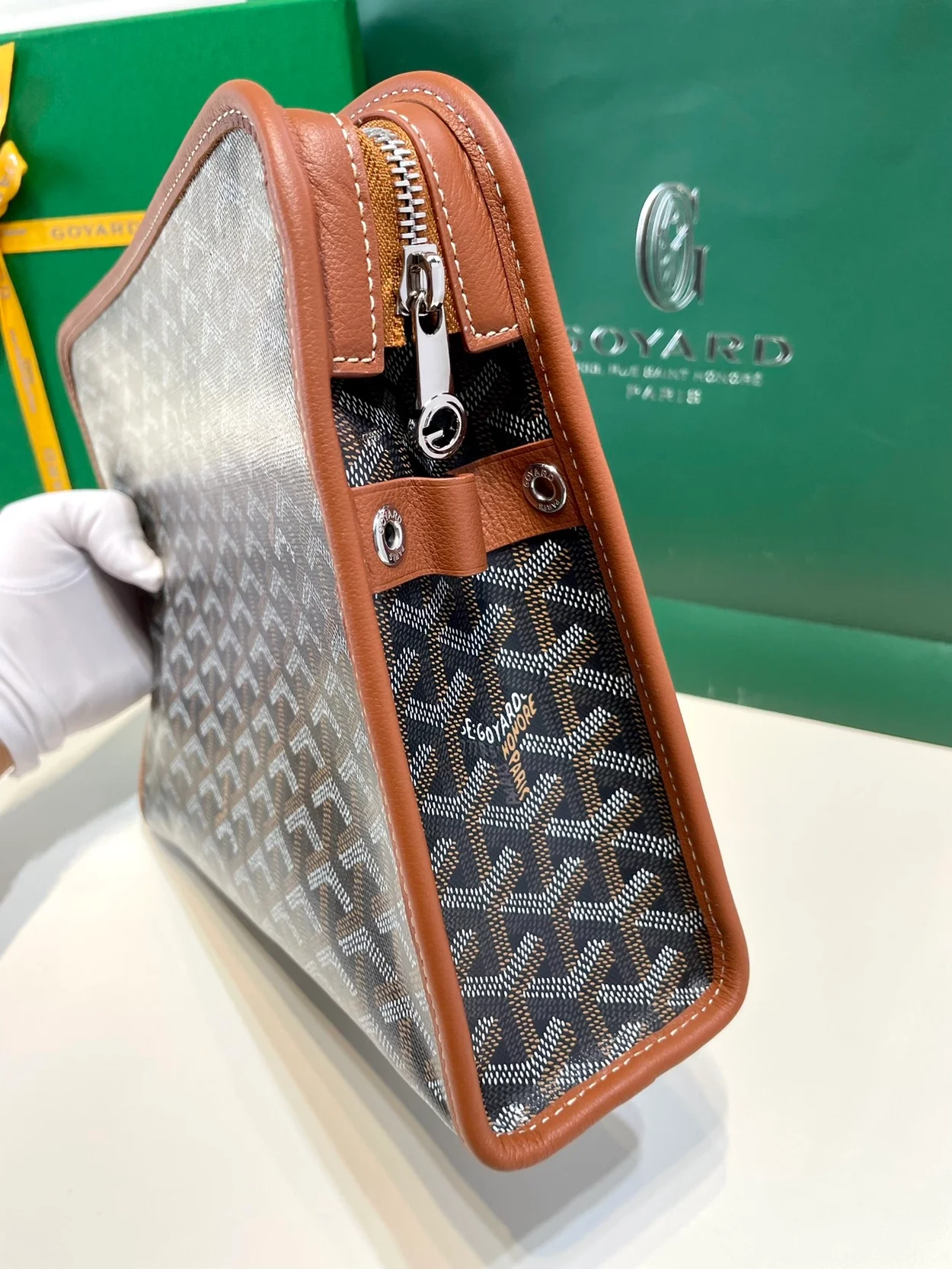 고야드 쥬방스 백 GM 탄