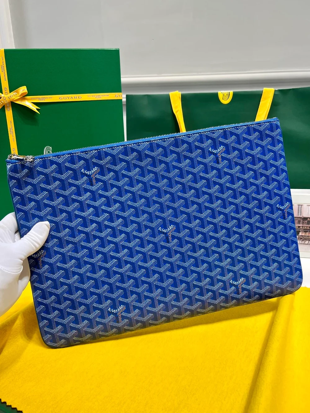 고야드 세나 클러치 MGM 블루