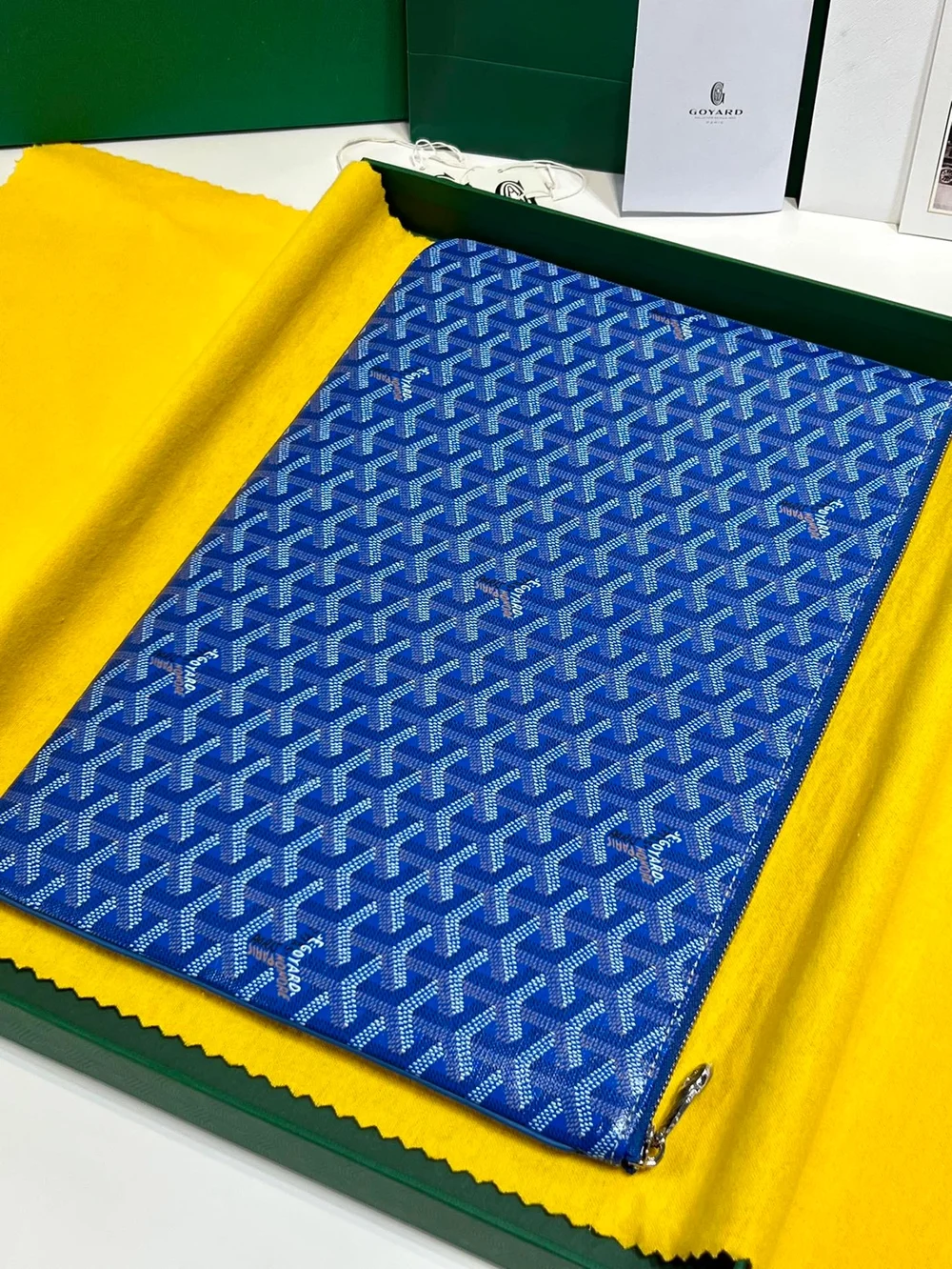 고야드 세나 클러치 MGM 블루