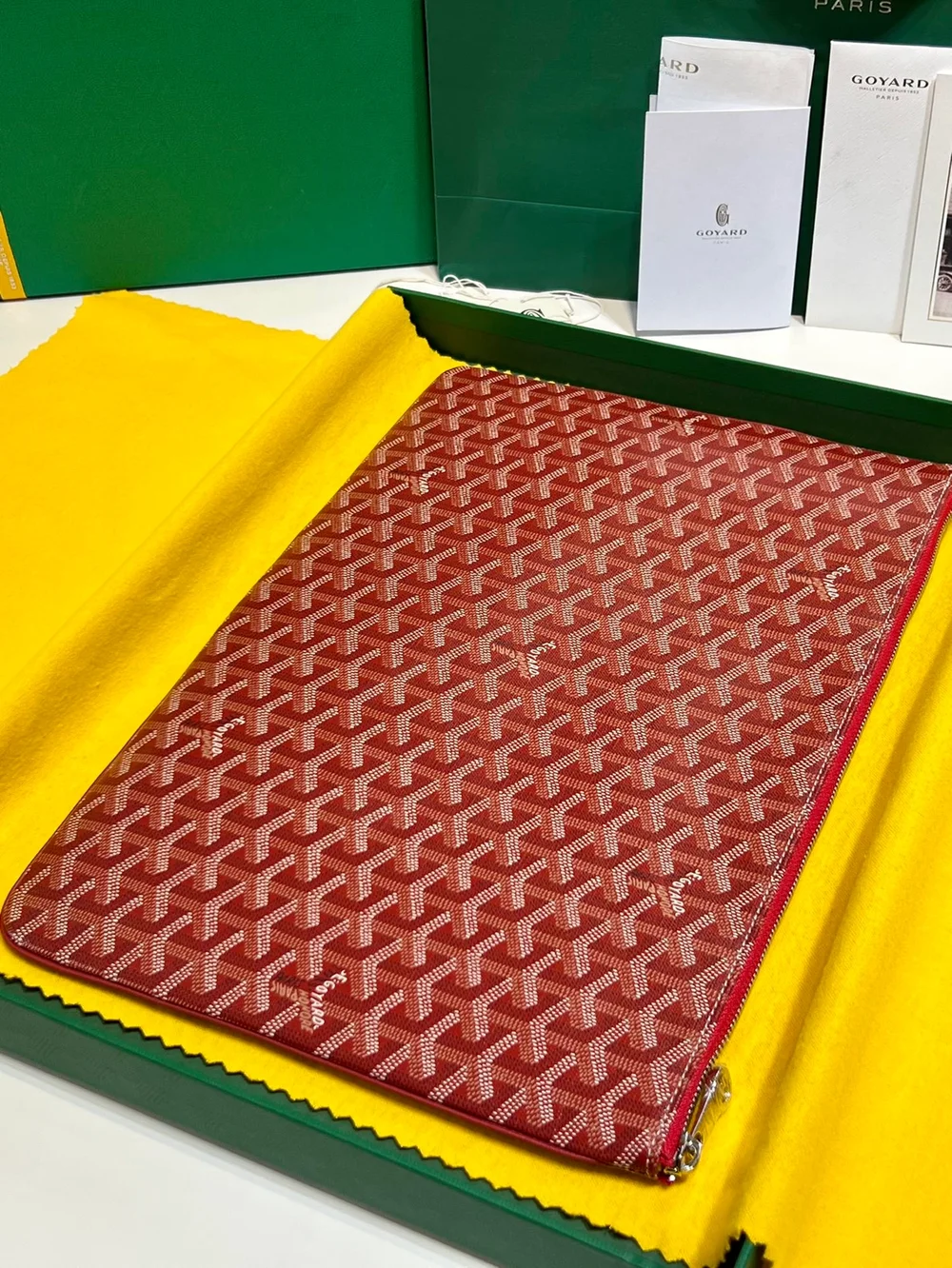 고야드 세나 클러치 MGM 레드