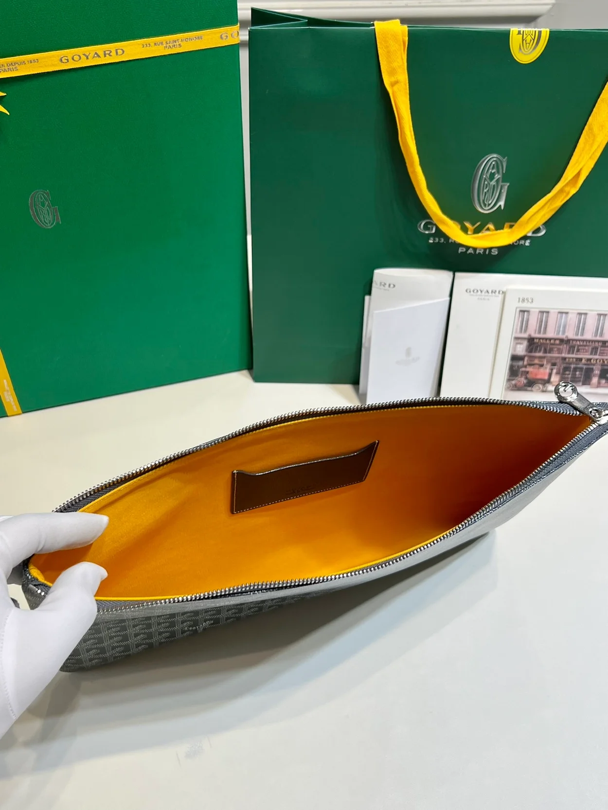 고야드 세나 클러치 MGM 그레이