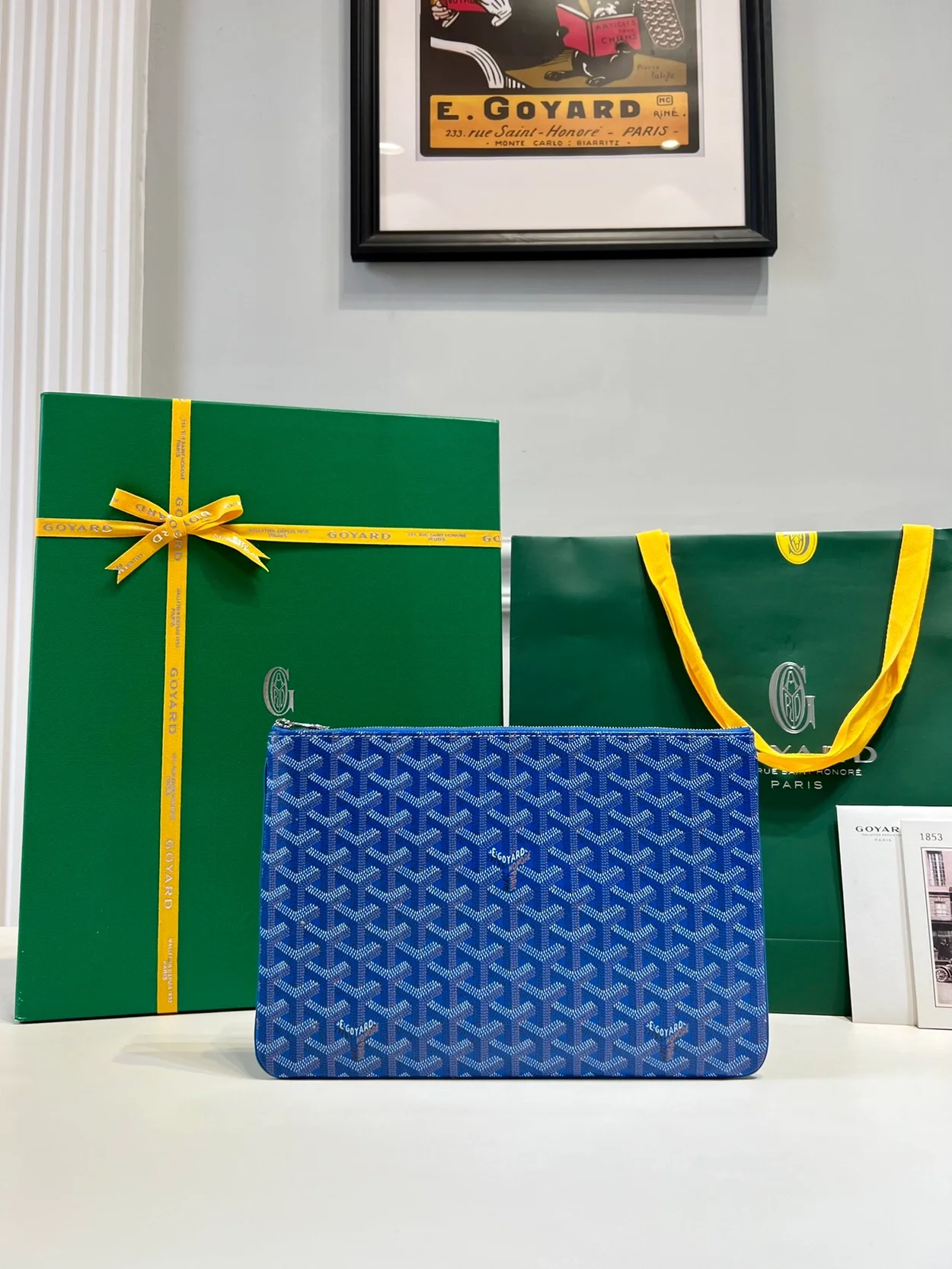 고야드 세나 클러치 MM 블루