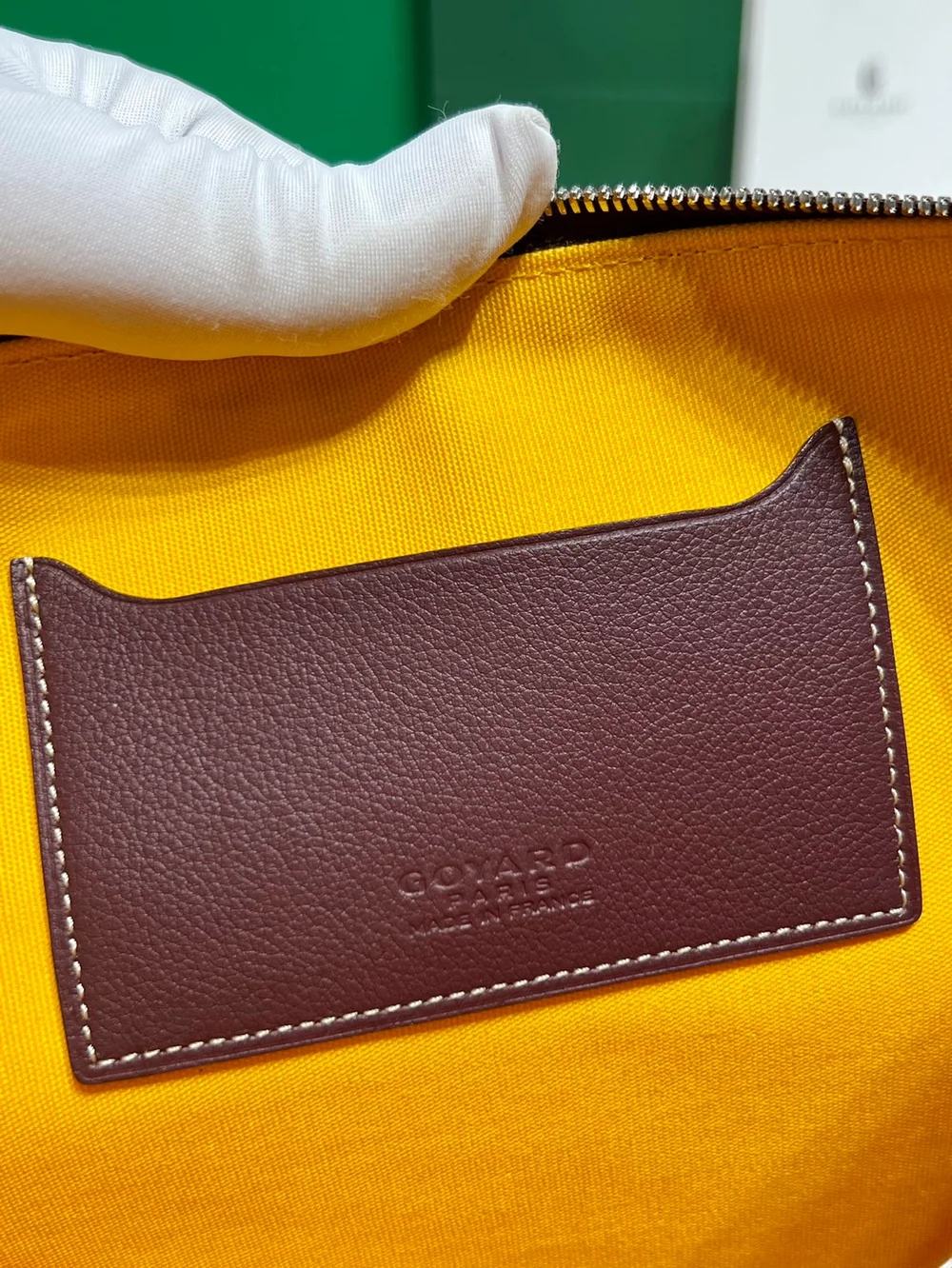 고야드 세나 클러치 MM 버건디