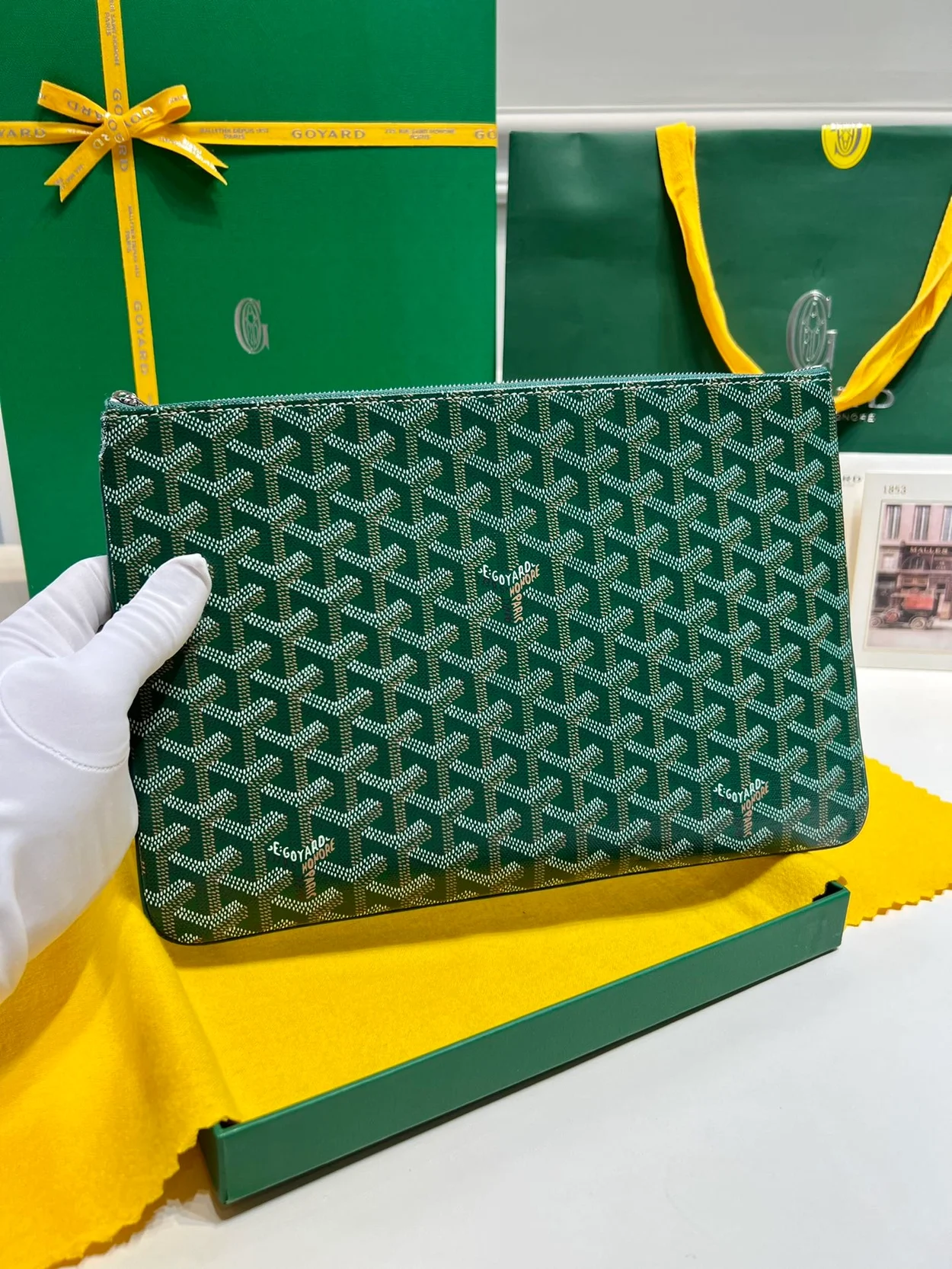 고야드 세나 클러치 MM 그린