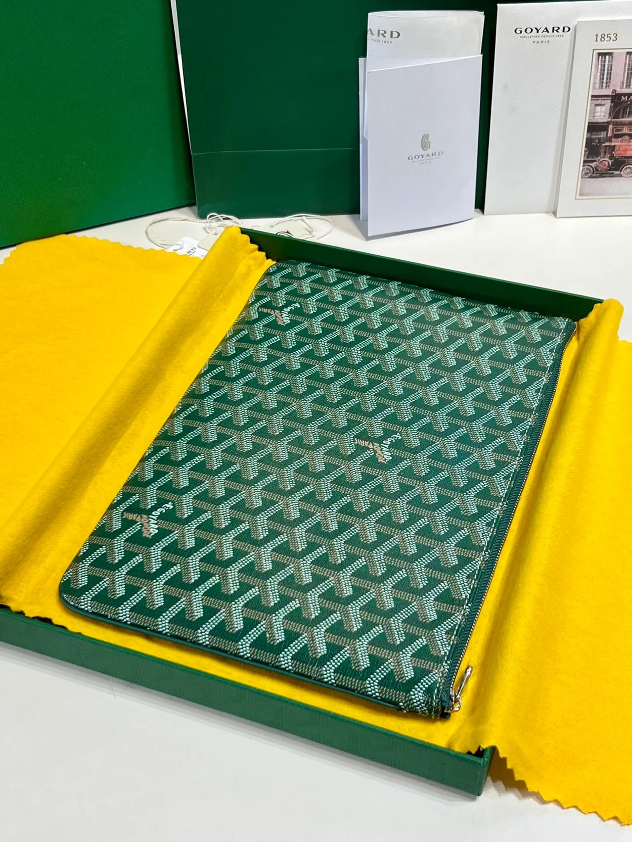 고야드 세나 클러치 MM 그린