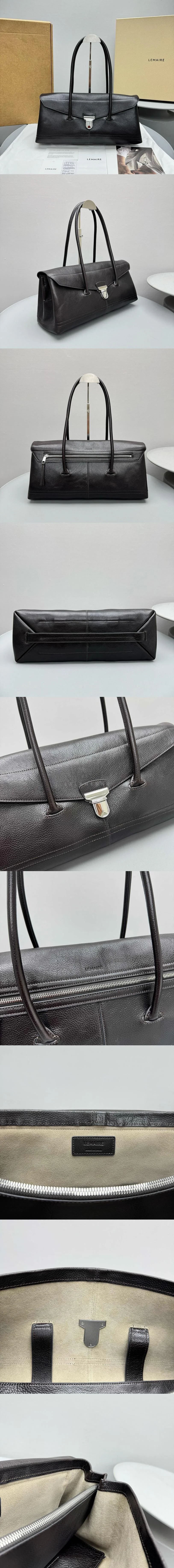 르메르 기어 카프스킨 숄더 다크 브라운