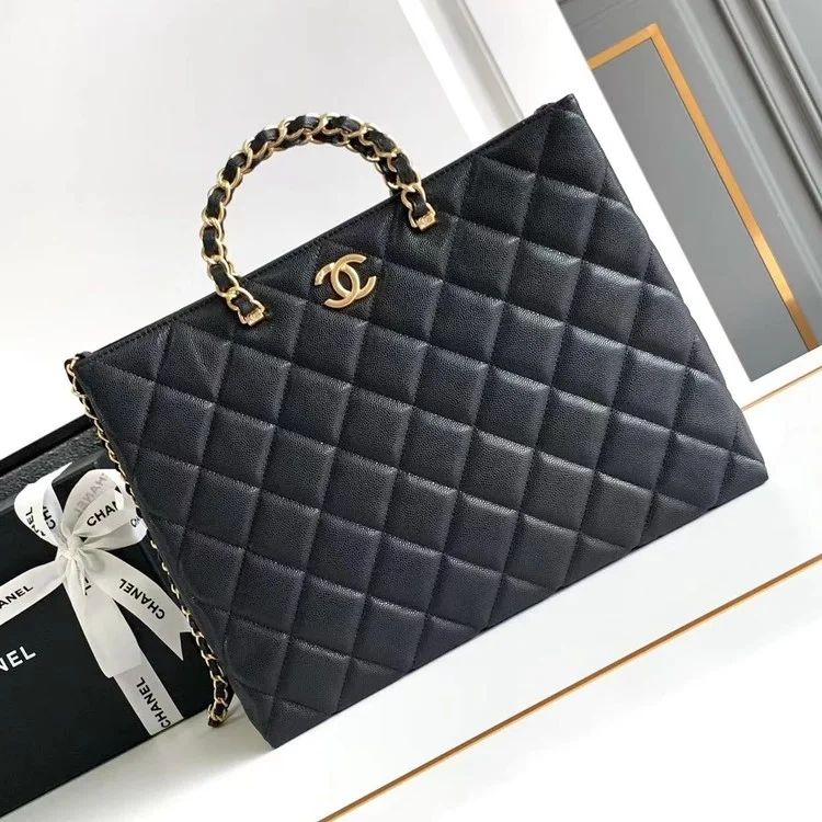 샤넬 CC 로고 퀕팅 쇼핑 쇼퍼백