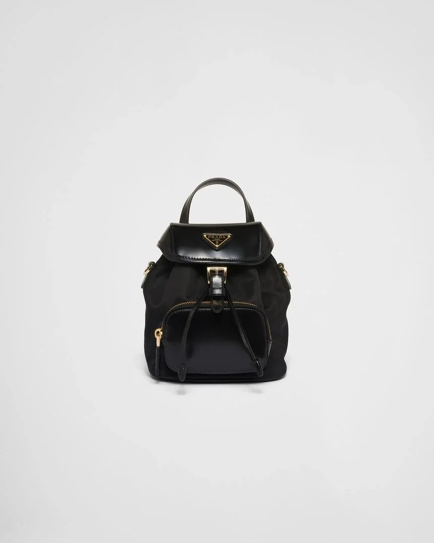 프라다 리나일론 브러쉬드 스몰 레더 백팩