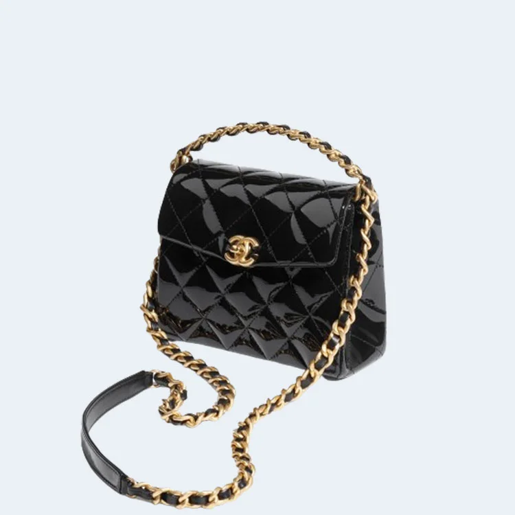 샤넬 미니 탑 핸들 플랩백