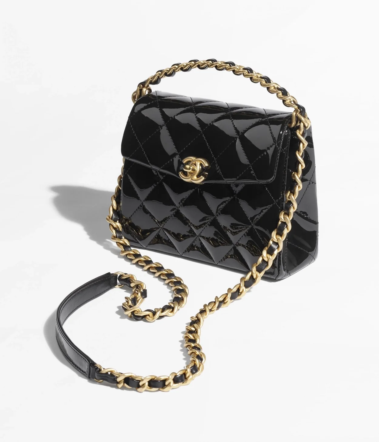 샤넬 미니 탑 핸들 플랩백