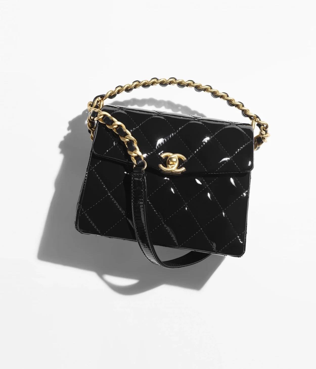 샤넬 미니 탑 핸들 플랩백