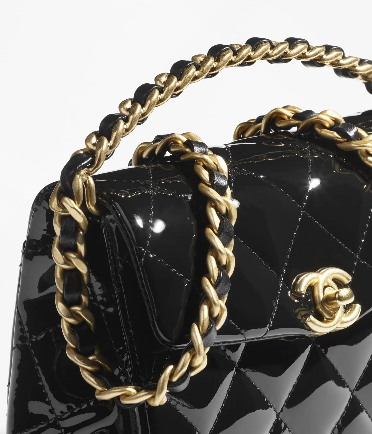 샤넬 미니 탑 핸들 플랩백