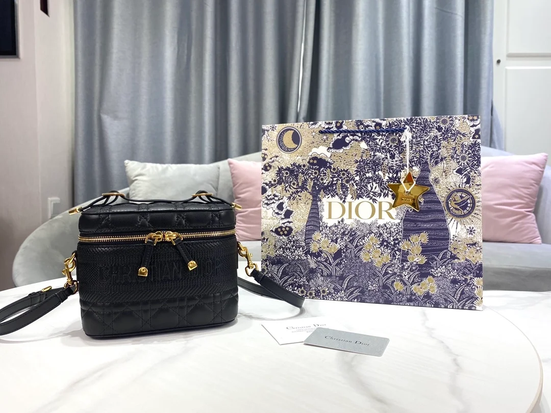 디올 레이디 트래블 베니티 케이스 블랙