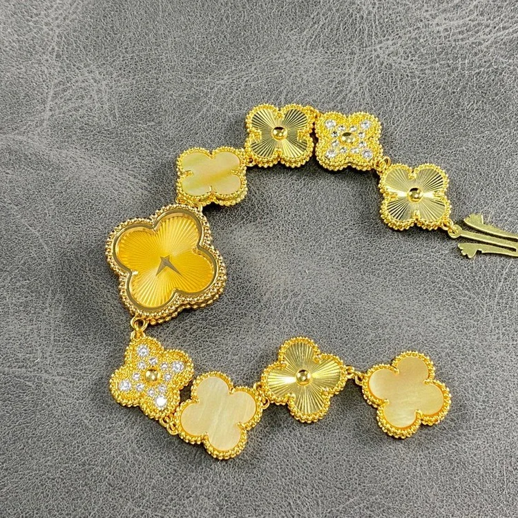 반클리프 앤 아펠 스몰 알함브라 오닉스 골드