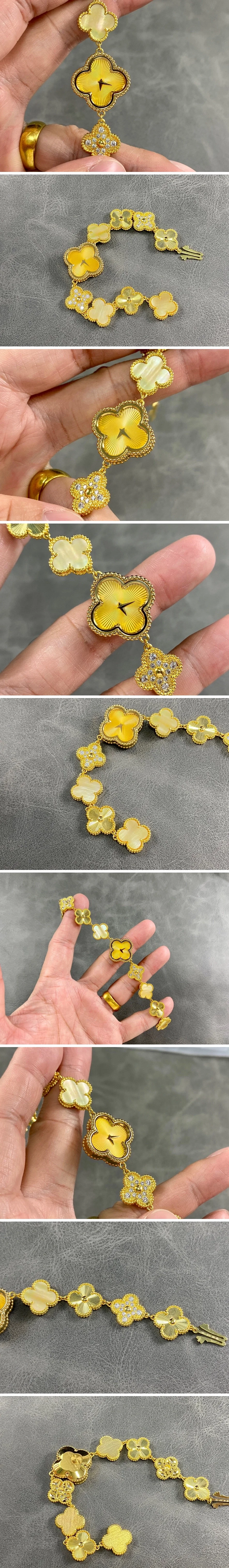 반클리프 앤 아펠 스몰 알함브라 오닉스 골드