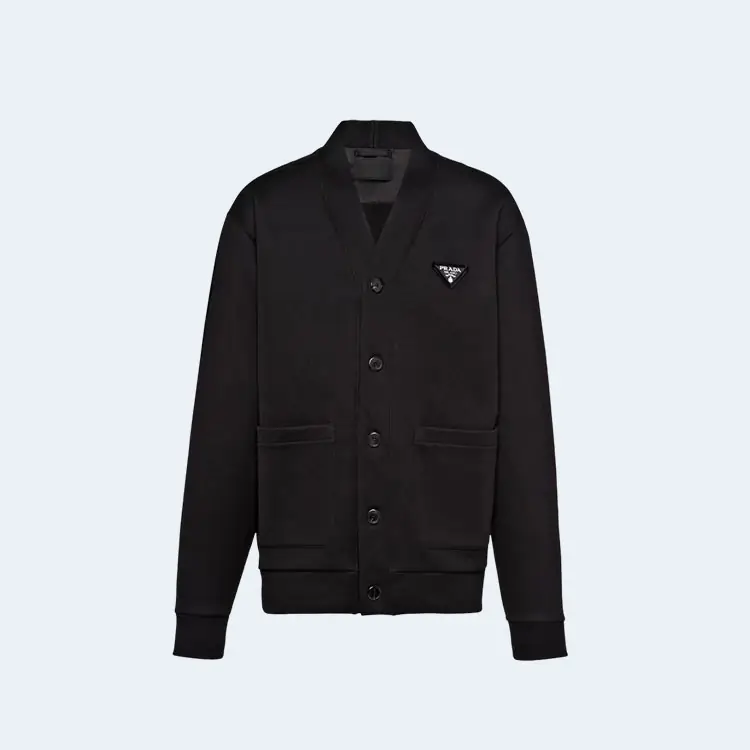 프라다 코튼 블렌드 플리스 가디건