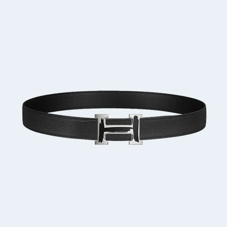 에르메스 브러시 리버시블 벨트 블랙 32mm