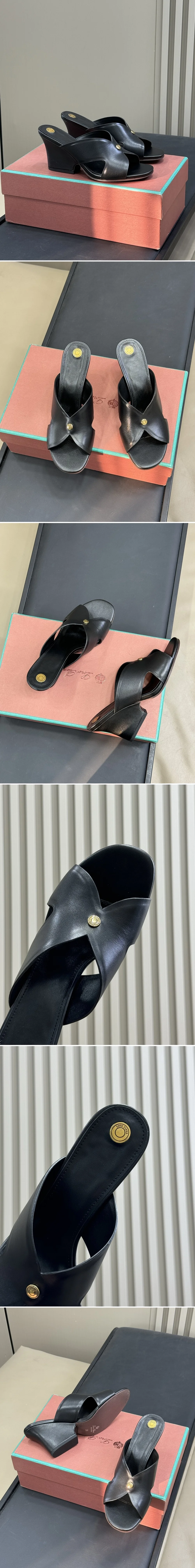 로로피아나  베라 블랙 샌들