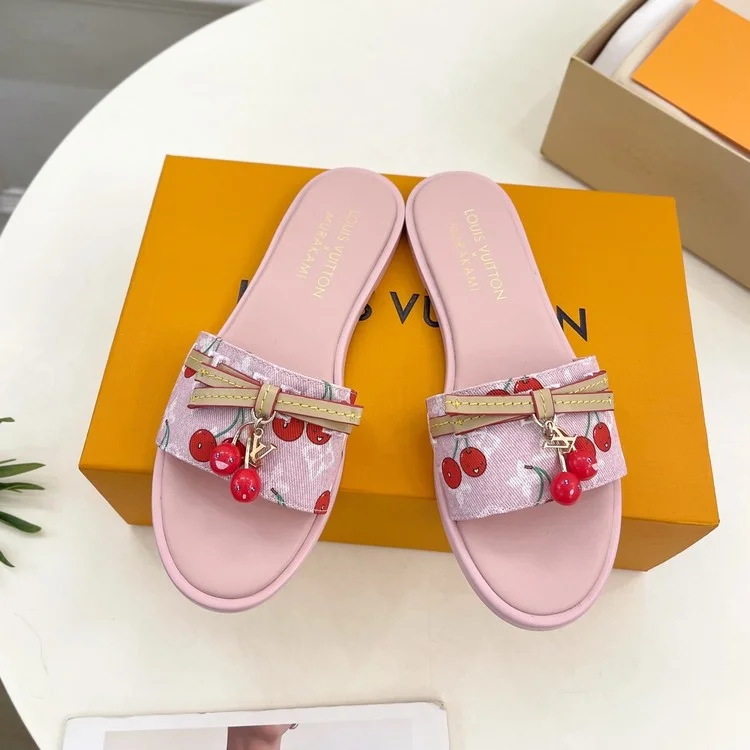 루이비통 x 무라카미 릴리 플랫 뮬