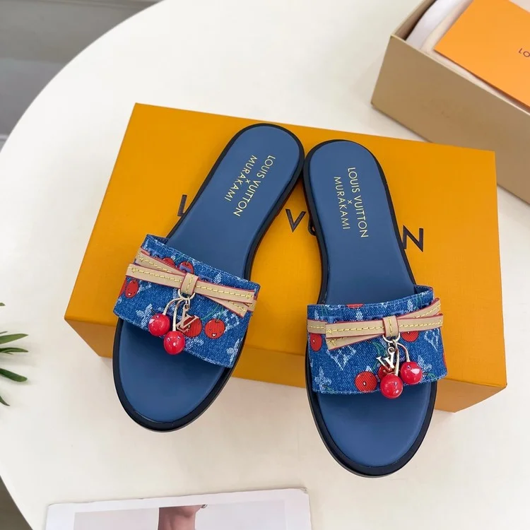 루이비통 x 무라카미 릴리 플랫 뮬