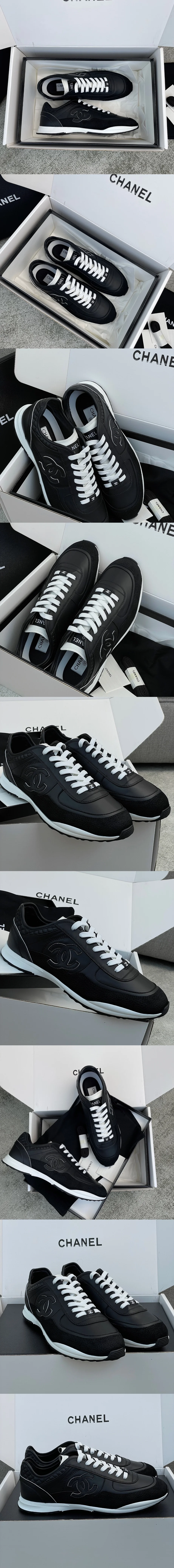 샤넬 25SS 스니커즈 CC로고 벨벳 카프스킨