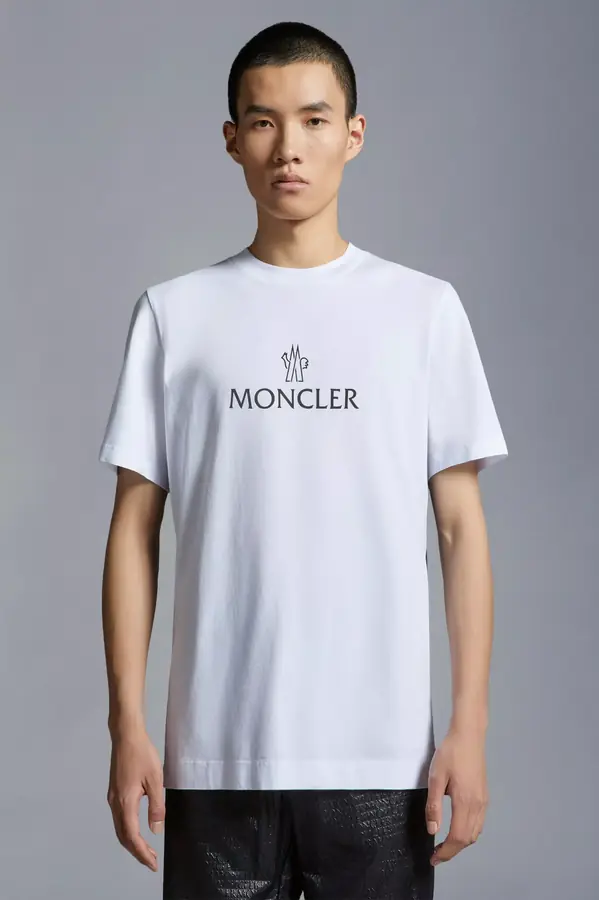 몽클레어 로고 반팔 티셔츠 화이트