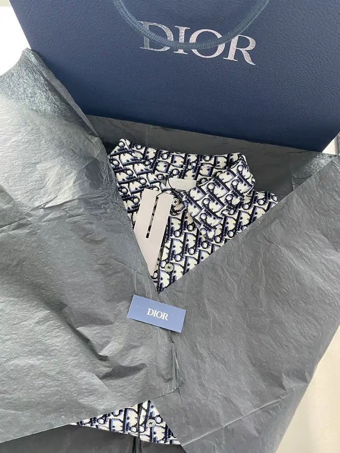 디올 오블리크 코튼 자카드 오버셔츠