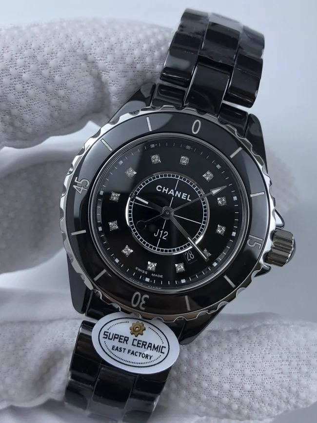 샤넬 블랙 세라믹 다이아 인덱스 33mm