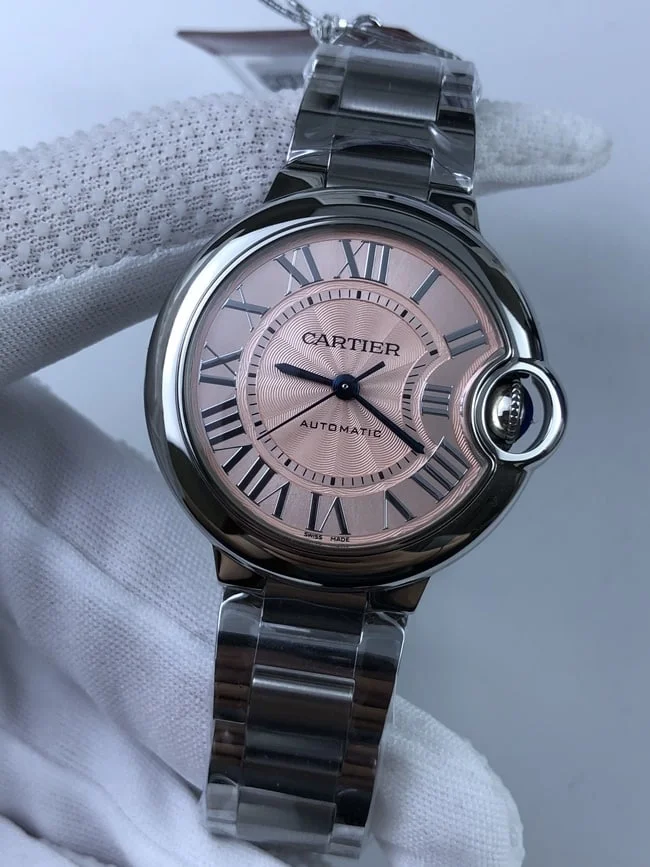 까르띠에 발롱블루 드 33mm 핑크다이얼