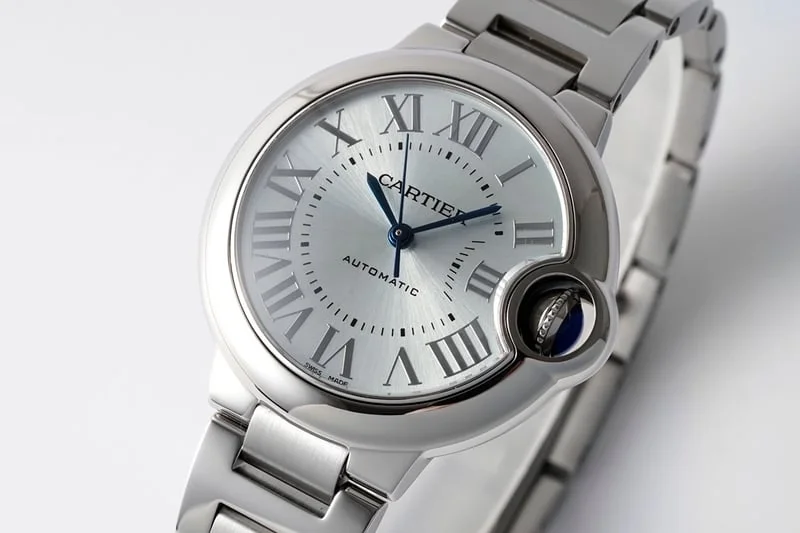 까르띠에 발롱 블루 스틸 블루 실버 선레이 다이얼